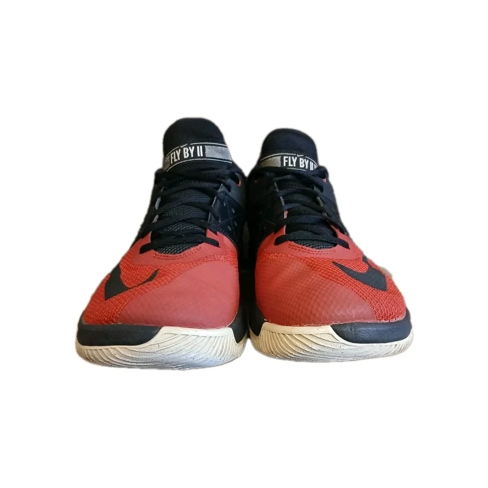 Nike Fly By II Mens Basketball Shoes Red‎ Black Low Top Sneakers CU3503-600